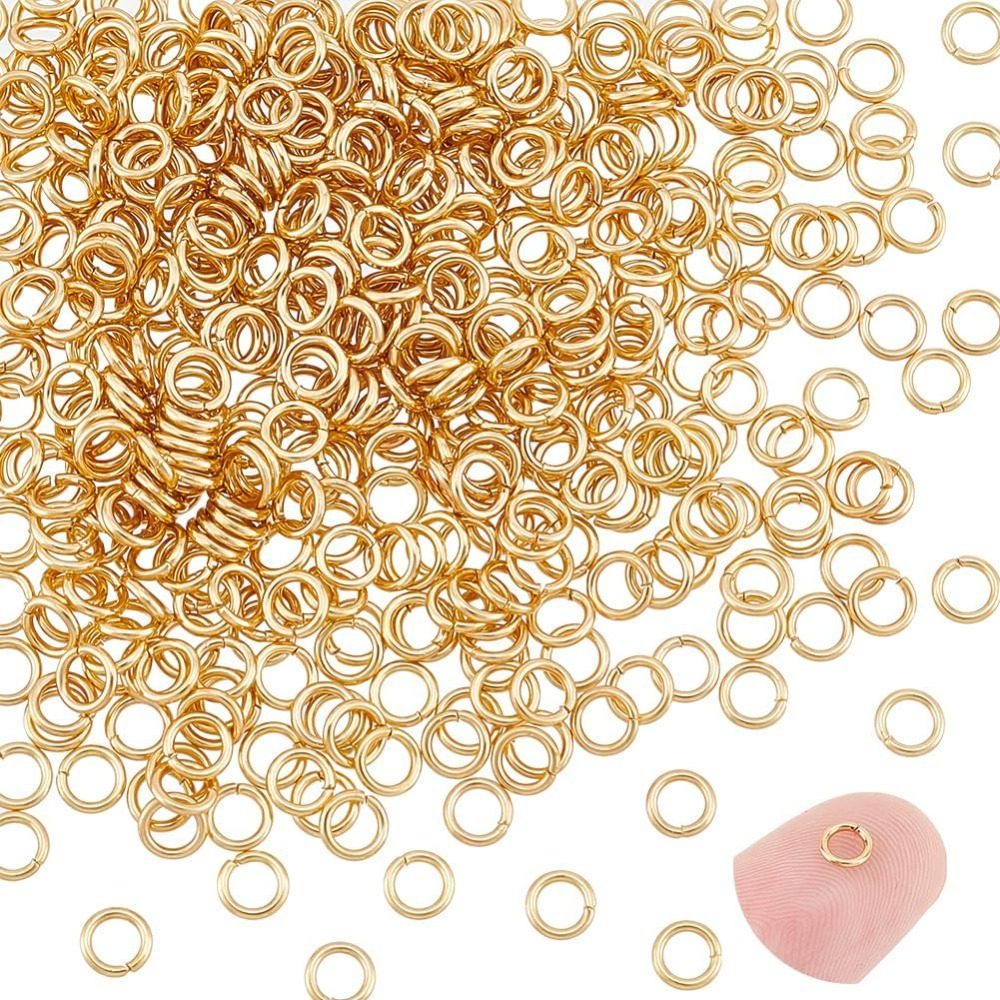 Gold Plated Ring - Sekitar 500 buah 4mm cincin lompat