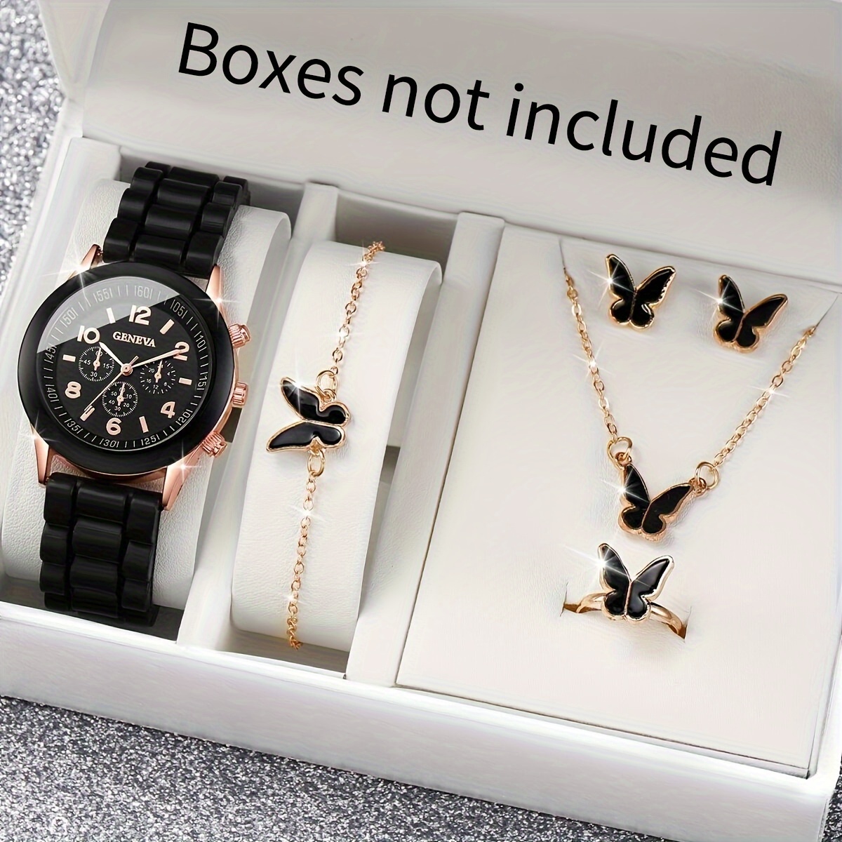 Jewelry Box Organizer Watches - Jam tangan wanita, 6 buah/Set jam