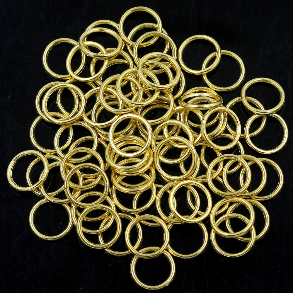 Gold Plated Ring - 500 Buah Cincin Lompat Terbuka Paduan