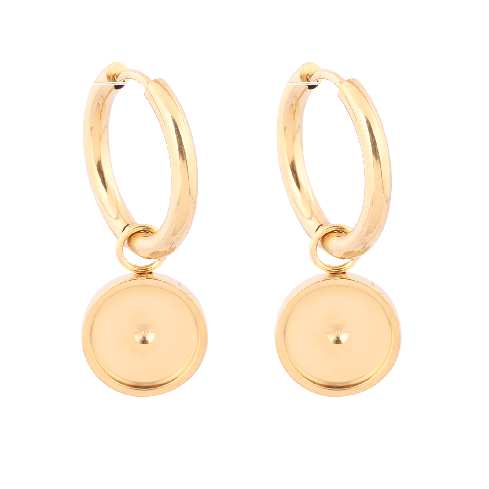 Gold Plated Ring - 6 pcs Bahan Dasar Anting Hoop