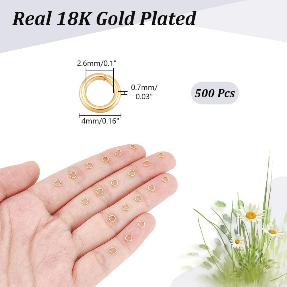 Sekitar 500 buah 4mm cincin lo - Gold Plated Ring ulasan dan harga