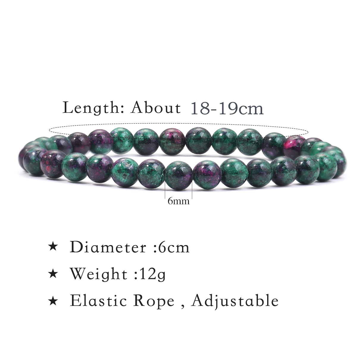 Gelang Batu Permata Alami 6Mm  - Gemstone Bracelet Healing ulasan dan harga