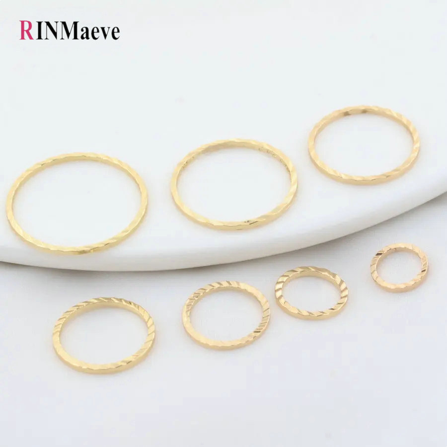 20 Buah 10MM 12MM 18MM 14K Kun - Gold Plated Ring ulasan dan harga