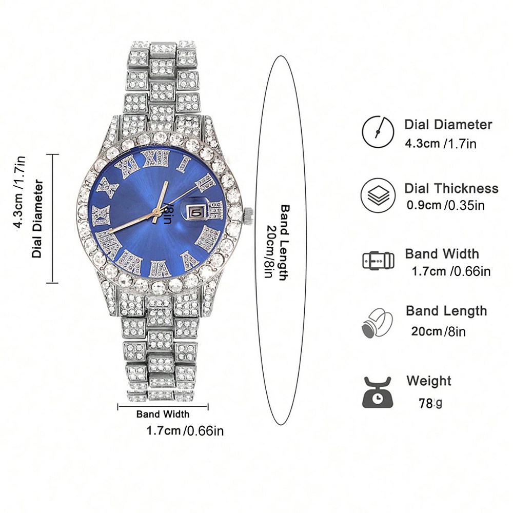 Set Rantai Cuban Link Hip Hop  - Icebox Jewelry Watches ulasan dan harga