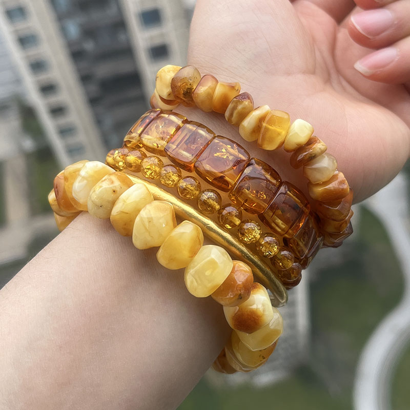 Gelang Amber Kuning Asli 100%  - Gemstone Bracelet Healing ulasan dan harga