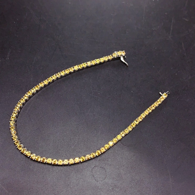 Gelang Tenis Citrine Alami Per - Gemstone Bracelet Healing ulasan dan harga