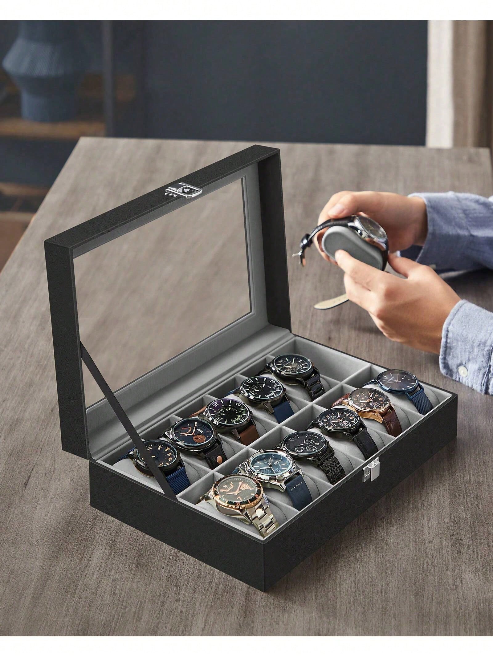 Kotak Jam Tangan 12 Slot yang  - Jewellery Watch ulasan dan harga
