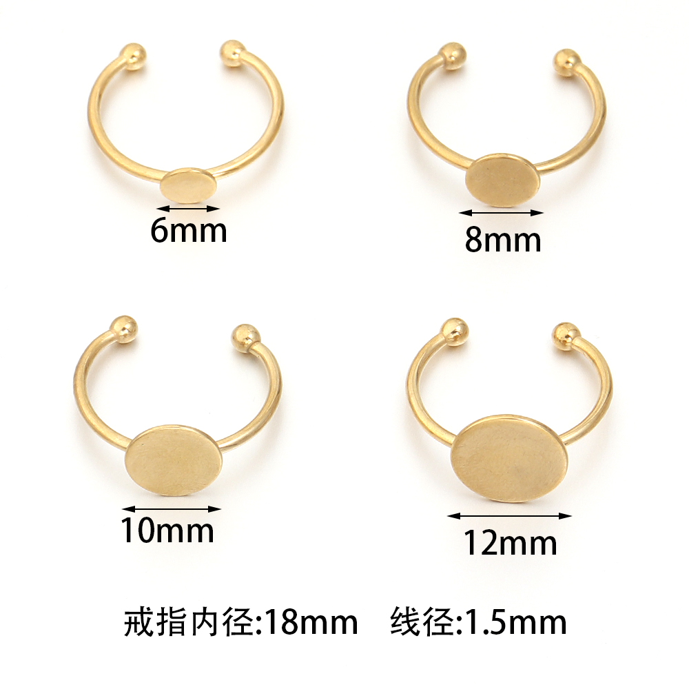 5Pcs/Lot Cincin Dasar Kosong B - Gold Plated Ring ulasan dan harga