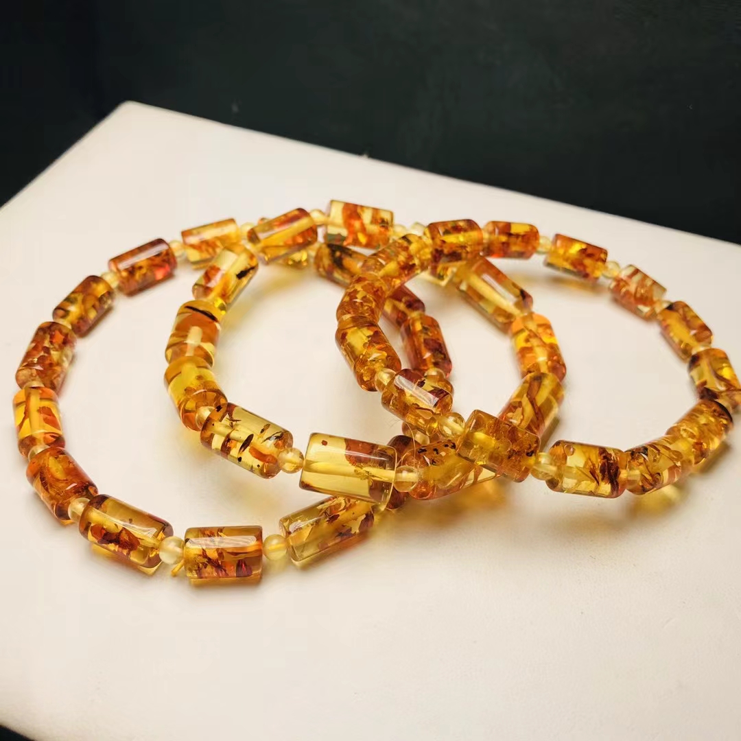 Gelang Manik-manik Amber Merah - Gemstone Bracelet Healing ulasan dan harga