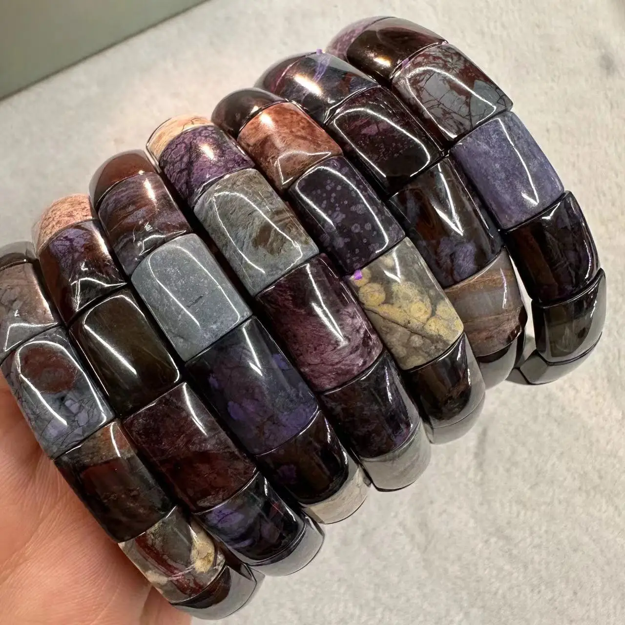 AAA Gelang Sugilite Alami 10*1 - Gemstone Bracelet Healing ulasan dan harga