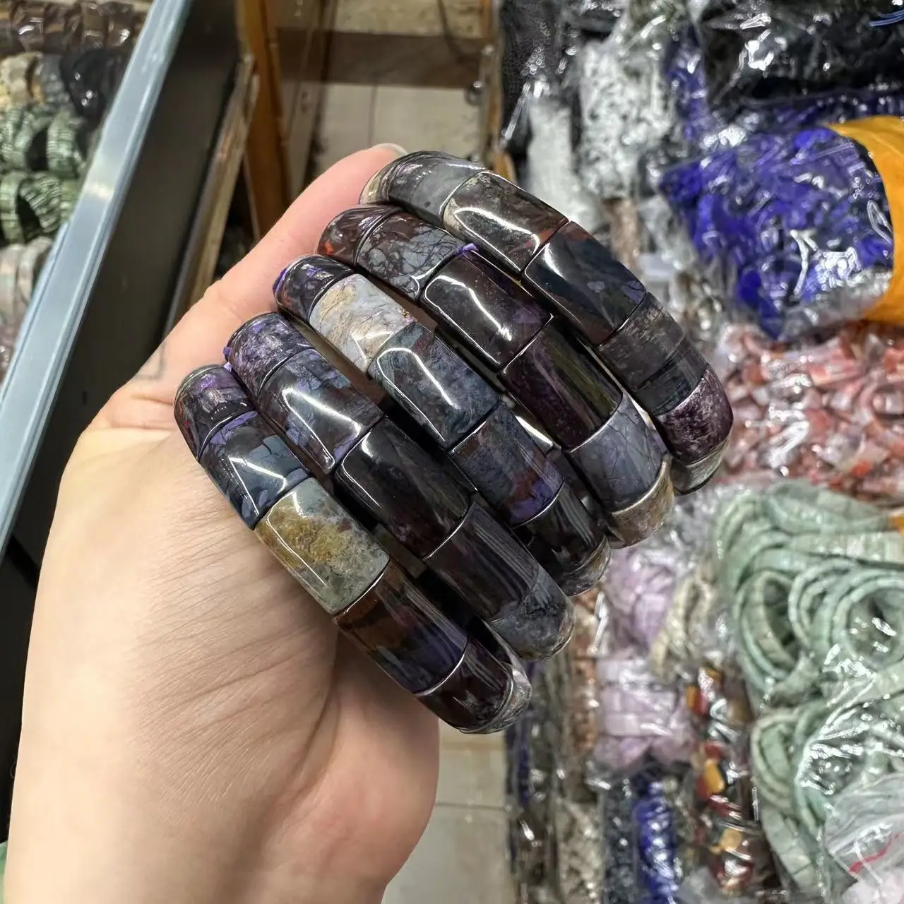 AAA Gelang Sugilite Alami 10*1 - Gemstone Bracelet Healing ulasan dan harga