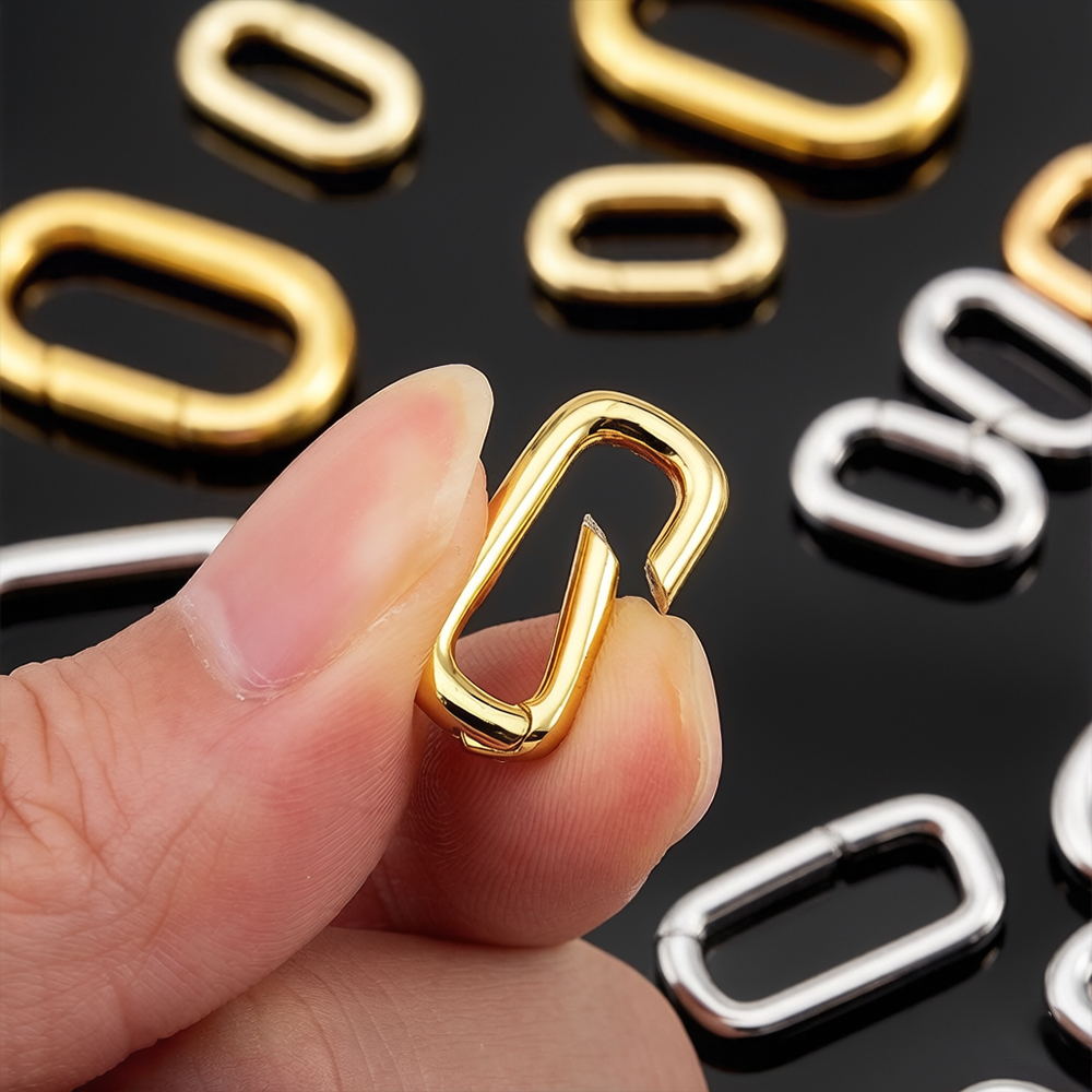 2pcs Pengait Kalung Oval Berla - Gold Plated Ring ulasan dan harga