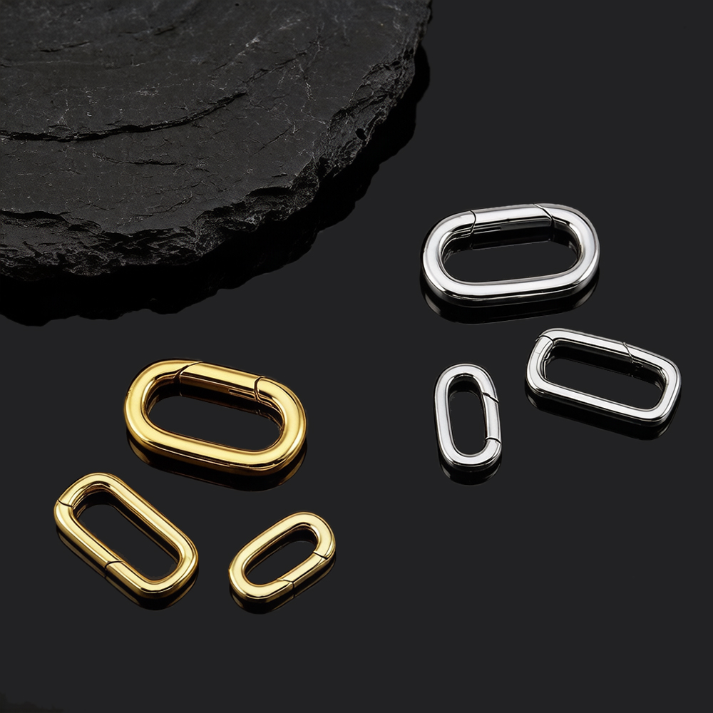 2pcs Pengait Kalung Oval Berla - Gold Plated Ring ulasan dan harga